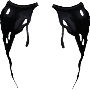 Black Ink Tears Artwork PNG Image