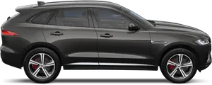 Black Jaguar S U V Side View PNG Image