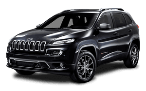 Black Jeep Cherokee S U V PNG image with transparent background