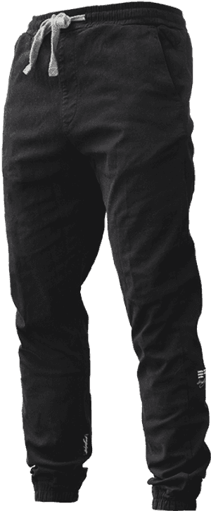 Black Jogger Pants Product Display PNG