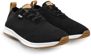 Black Women's Knit Pair Angle View'Title='black - Running Shoe, HD Png Download PNG with transparent background