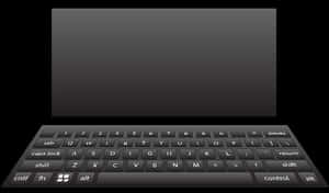 Black Laptop Keyboardand Screen PNG with transparent background