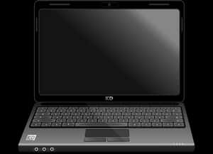 Black Laptop Vector Illustration PNG image with transparent background