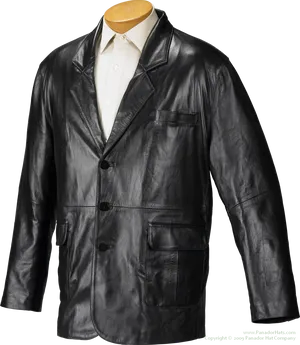 Black Leather Blazeron Mannequin PNG Image