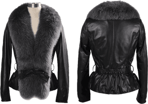 Fur Lined Leather Jacket Png File - Leather Jackets For Women With Fur, Transparent Png PNG image with transparent background