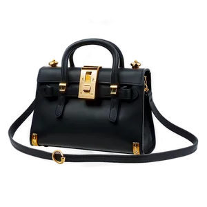 Black Leather Handbag Png Lte83 PNG Image