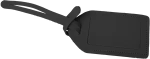 Black Leather Luggage Tag PNG Image