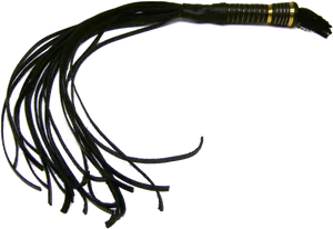 Black Leather Multi Tail Whip.png PNG Image