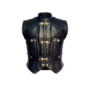 Black Leather Vest Png Wst54 PNG Image