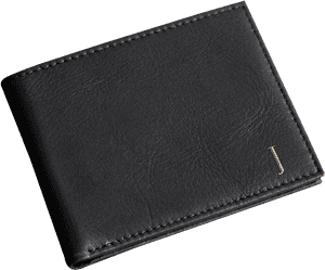 Black Leather Wallet Product Photo PNG image with transparent background