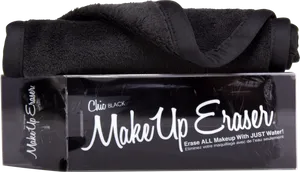 Black Makeup Eraser Towel Packaging PNG Image