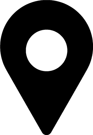 Black Map Pin Icon PNG with transparent background