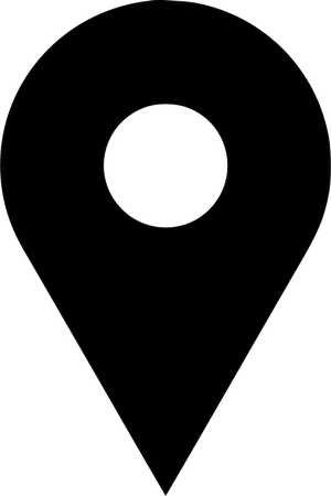 Black Map Pin Icon PNG Image