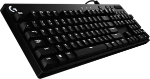 Black Mechanical Gaming Keyboard PNG Image