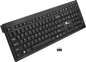 Black Mechanical Keyboard Wireless Dongle PNG Image