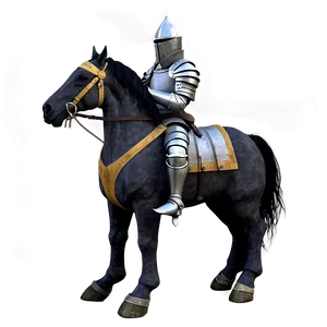 Black Medieval Horse Knight Png Vae PNG Image