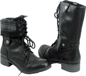 Fold Down Gray Combat Boots, HD Png Download PNG with transparent background