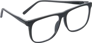 Black Modern Eyeglasses Isolated PNG Image