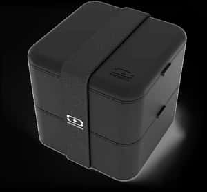 Black Modern Lunchbox Product PNG with transparent background
