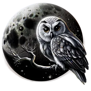 Black Moon And Owl Png Dgm82 PNG Image