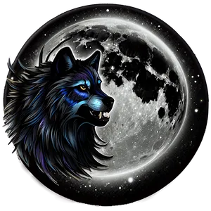 Black Moon And Wolf Png 11 PNG Image