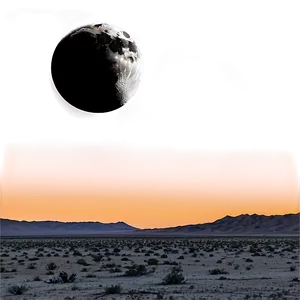 Black Moon Over Desert Png Opg PNG Image