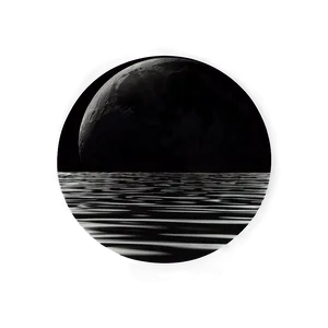 Black Moon Over Lake Png Cda PNG Image