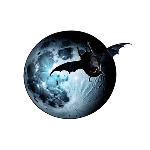 Black Moon With Bats Png 18 PNG Image