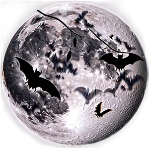 Black Moon With Bats Png Swh92 PNG Image