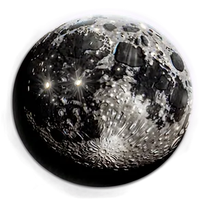 Black Moon With Halo Png Mye PNG Image