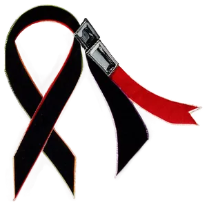 Black Mourning Ribbon Png Cly34 PNG Image