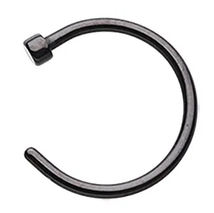 Black Nose Ring Jewelry PNG Image