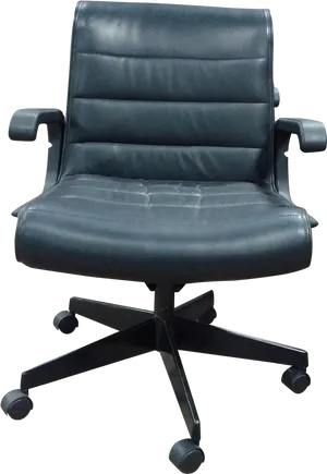 Black Office Chair Isolated PNG Image