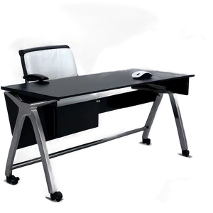 Black Office Desk Png Wmh PNG Image