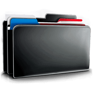 Black Office Folder PNG iap47 PNG
