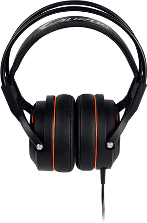 Black Orange Gaming Headset PNG
