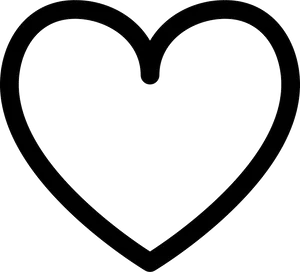 Black Outline Hearton Transparent Background PNG Image