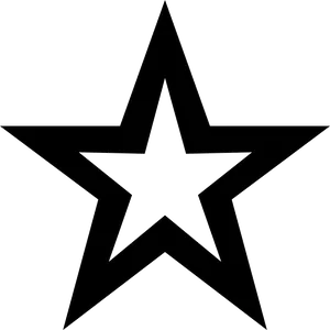 Black Outlined Star Graphic PNG Image