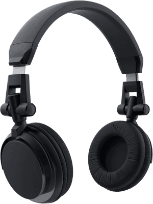 Black Over Ear Headphones PNG