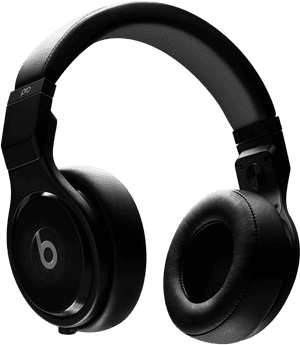 Black Over Ear Headphones PNG