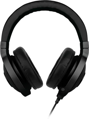 Black Over Ear Headphones PNG Image