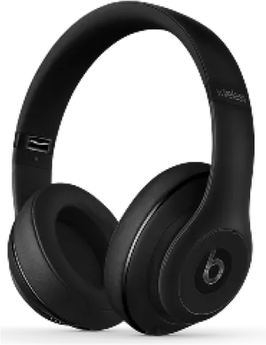 Black Over Ear Headphones PNG Image