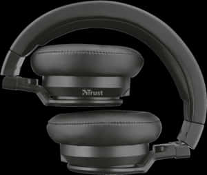 Black Over Ear Headphones PNG image with transparent background