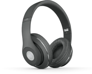 Black Over Ear Headphones PNG Image