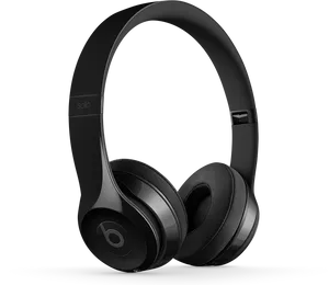 Black Over Ear Headphones PNG Image