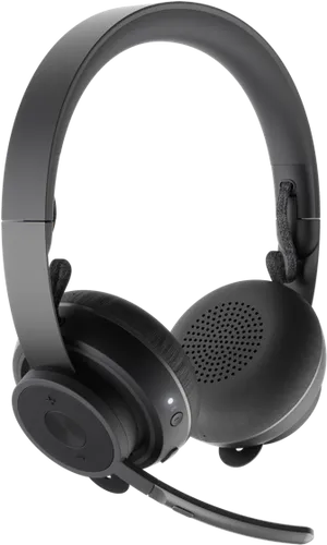 Black Over Ear Headsetwith Microphone PNG Image