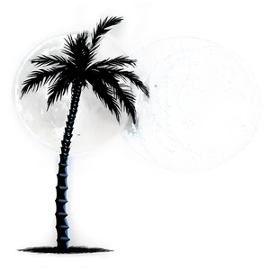 Black Palm Tree With Moon Png Ibk81 PNG Image