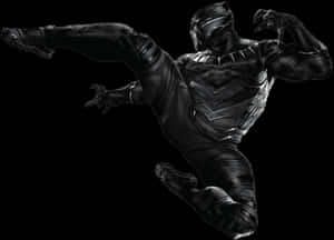 Black Panther Action Jump - Black Panther Png, Transparent Png PNG image with transparent background