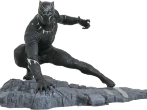 Black Panther Action Pose PNG Image