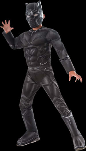 Kids Marvel Civil War Deluxe Black Panther Costume - Black Panther Halloween Costume For Kids, HD Png Download PNG image with transparent background